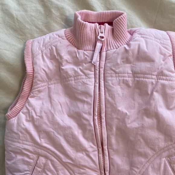 Woodland Girls Pink Camping Outdoor Puffer Vest Size 4 - Picture 3 of 9